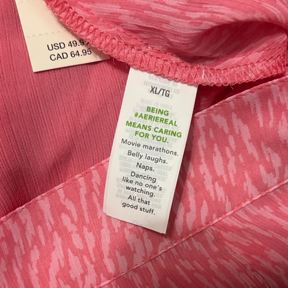 NWT Aerie Vibrant Pink Tie Skirt - Picture 3 of 4